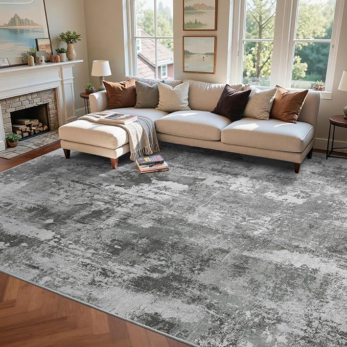 8x10 Ft Large Area Rugs for Living Room, Soft Non-Slip Washable Rugs Modern by Cuzwlovita