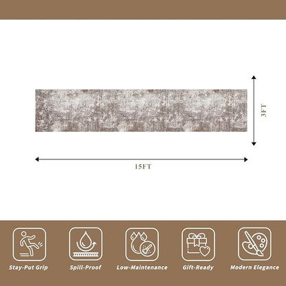 3x15 Ft Long Hallway Runner Rug – Non-Slip Washable Wide Kitchen Runner | - Image 2
