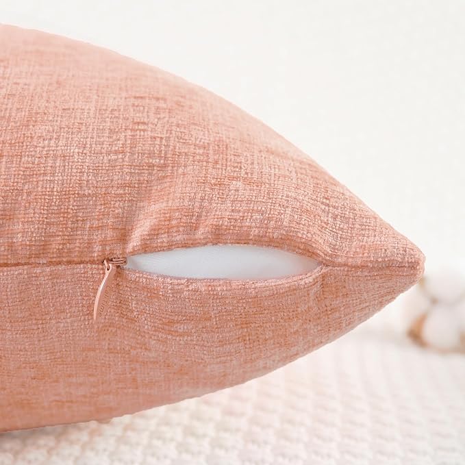 CaliTime Decorative Couch Throw Pillow Covers 20 X 20 Inches Dusty Pink | Pack - Image 3