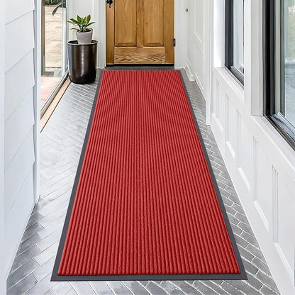 OLANLY Front Door Mat 71x30, Waterproof Heavy-Duty Indoor Outdoor Doormat | Red by OLANLY