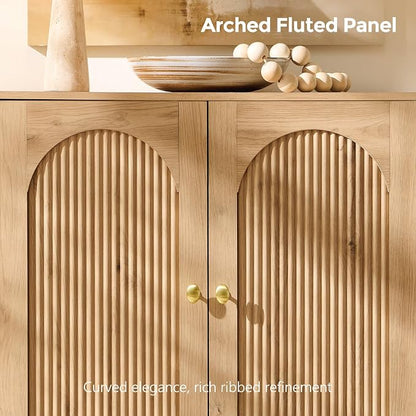 IFBUY Modern Sideboard Buffet Cabinet, Wooden Modular Coffee Bar Cabinets - Image 4