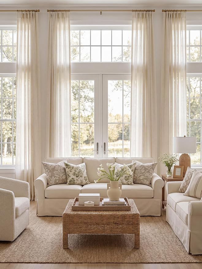 Liz Pinch Pleated Linen Curtains 72 Inches Long - Image 9