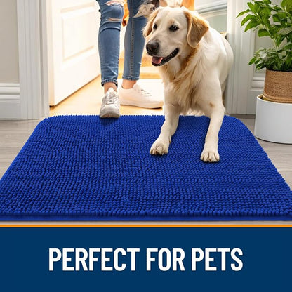 OLANLY Dog Door Mat for Muddy Paws 47x32, Super Absorbent Chenille Mud Mat | - Image 6