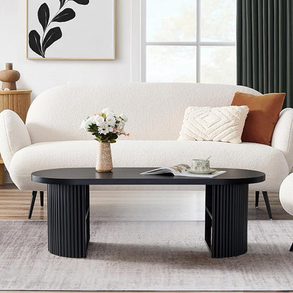 Oval Fluted Coffee Table - Image 8