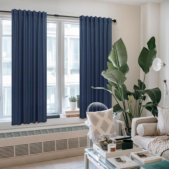 Navy Blue Curtains 72 Inch Length - Image 6