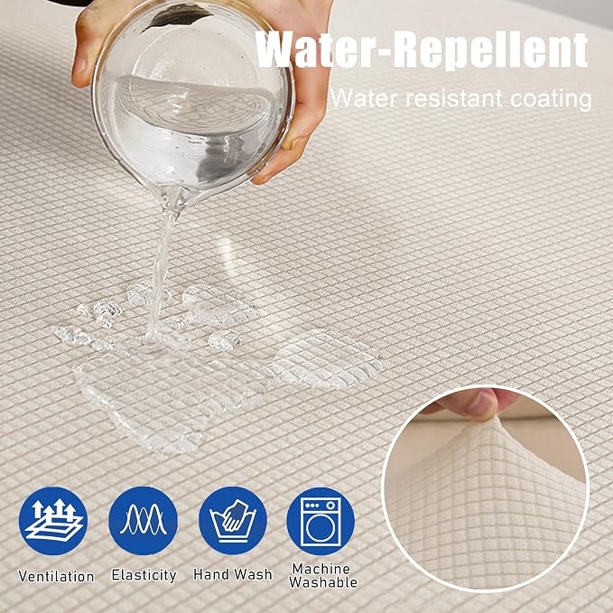 Water Repellent Sectional Couch Covers L Shaped Sofa Cushion Covers, Stretch - Image 3