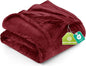 Utopia Bedding Soft Fleece Bed Blanket Queen Size Burgundy | Microfiber Plush by UTOPIABEDDING