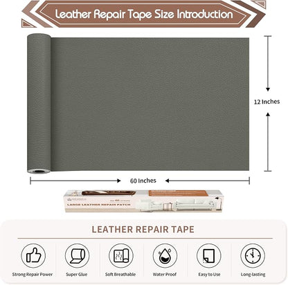 KING MOUNTAIN Leather Repair Patch, 12 x 60 Inches self Adhesive Leather Repair - Image 4