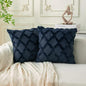Set of 2 Soft Moroccan Throw Pillow Covers 24x24 Inch Plush Boho Decorative by Cozoomy