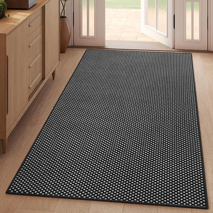 3x5 ft Area Rug Entryway Runner Kitchen Rugs Non Slip Washable Black | Boho by YDKGL
