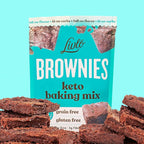 Livlo Keto Brownie Baking Mix - Just 1g Net Carb - Sugar & Gluten Free Keto Desserts, Sweets & Treats - Low Carb, Nut Free, Diabetic Friendly Snack - Fast, Delicious and Easy to Make - 12 servings