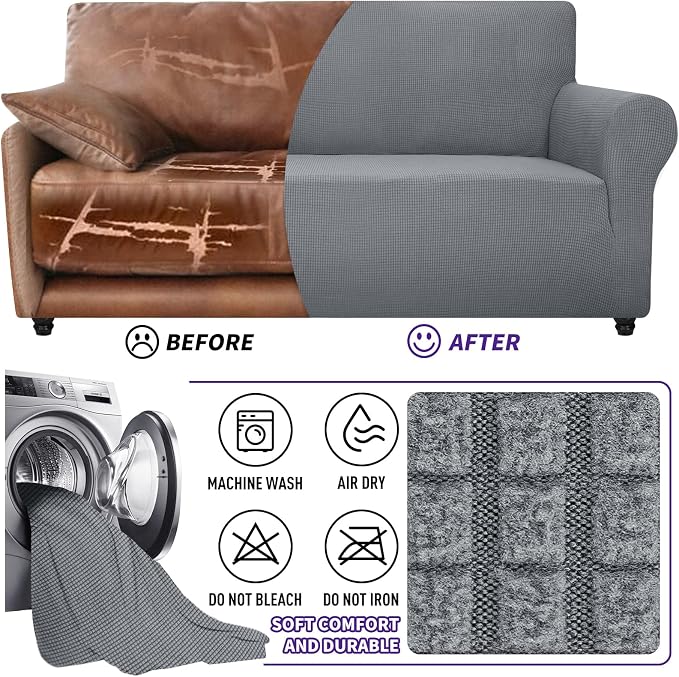 ZNSAYOTX Super Stretch Couch Cover Universal Sofa Covers - Image 7