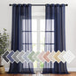 NICETOWN Linen Textured Sheer Curtains 96" L by NICETOWN