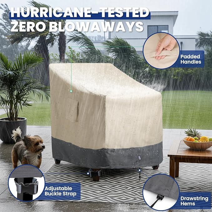 Extra Heavy Duty Patio Chair Covers Waterproof, 2 Pack Patio Furniture Covers - Image 5