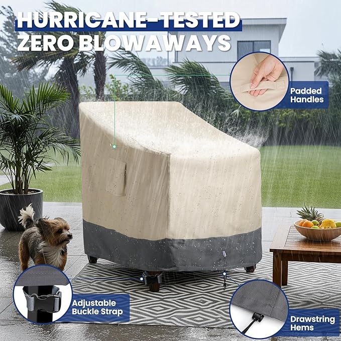 Extra Heavy Duty Patio Rocking Chair Covers Waterproof - Image 5