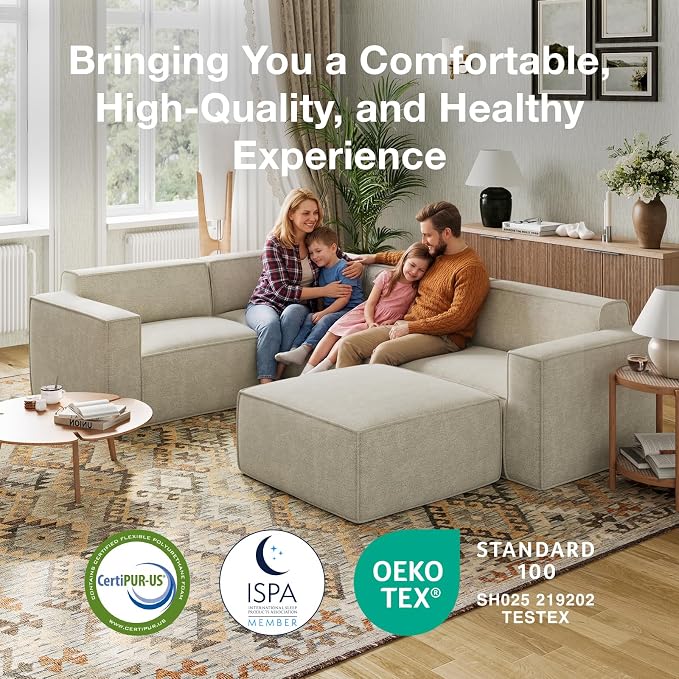 Novilla Modular Sectional Sofa, No Assembly Cloud Sectional Couch - Image 12