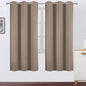 Cappuccino Thermal Blackout Curtains/42 x 72 Inch/Set of 2 Panels Room by Lemomo