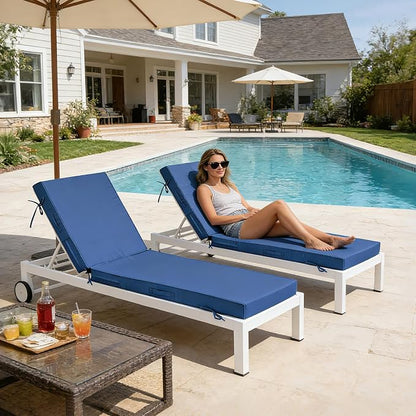72x21x4in Lounge Cushions for Outdoor Furniture, Outdoor Lounge Chair Cushions - Image 6