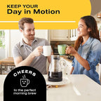 Bean Envy Cold Brew Coffee Maker - 32 oz Glass Coffee Cold Brew Maker and Pitcher w/Silicone Cap & Base
