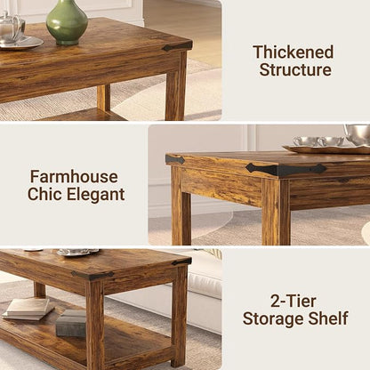 Homieasy 43.3” Rectangular Coffee Table - Image 5