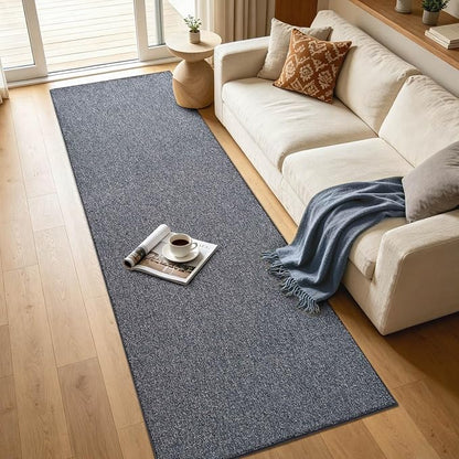 2x8 Grey Blue/White Runner Rug Washable Non-Slip - Image 7