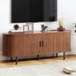 55" TV Stand with Power Outlet, Mid-Century Modern Television Stand, Fluted by ComfyCorner