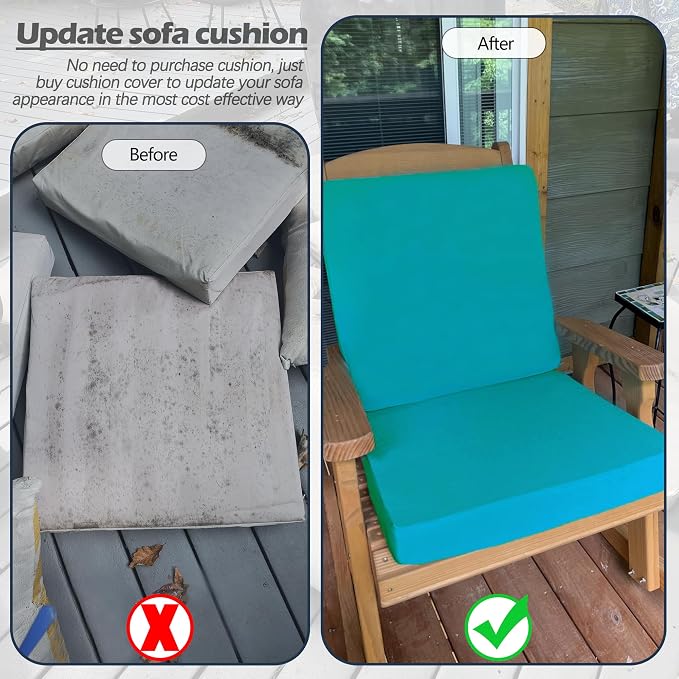Sqodok Outdoor Cushion Covers 19x19 inch, Wicker Chair - Image 8