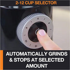 KRUPS Precision Burr Coffee Grinder: 12 Settings, 8 oz Capacity for Drip, French Press, Espresso, Pour Over, Cold Brew - Stainless Steel, 110W, Auto-Stop, Easy Clean