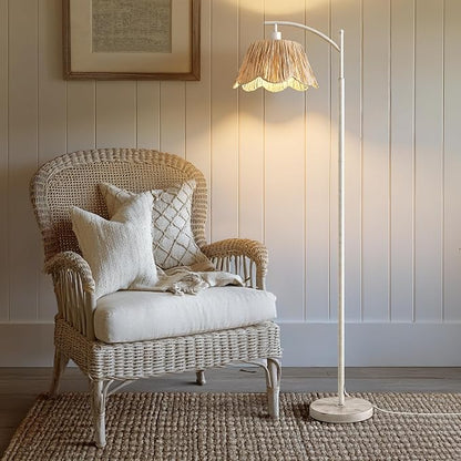 Oneach Rattan Floor Lamp for Living Room - Image 4