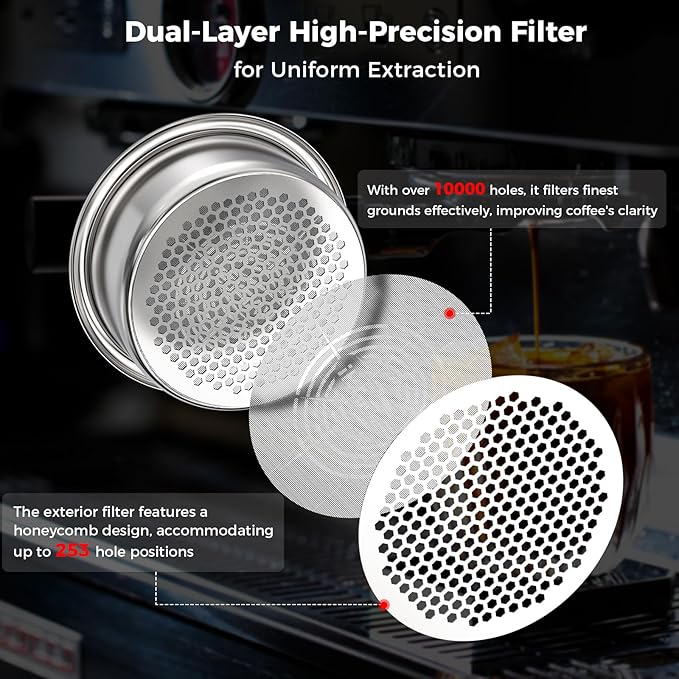 IKAPE 58mm Bottomless Naked Portafilter, Coffee Portafilter with Black Silicone Handle, Fits E61, Flair 58, ECM, Rocket, Sanremo, Synesso, Slayer, VBM Machines, with 18g Capacity Filter Basket