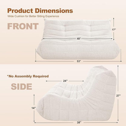 Bean Bag Loveseat Chair Big Sofa Beanbag Chair - Image 2