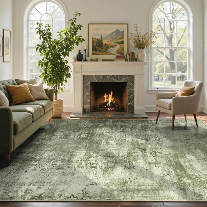 4x6 Ft Area Rugs for Living Room, Soft Non-Slip Washable Rugs Modern Abstract - Image 3