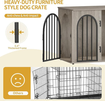 Hzuaneri 26.8'' Wooden Dog Crate Furniture, Indoor Dog Kennel Dogs Cage - Image 6