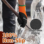 Schwer 2 Pairs FreezeGuard Winter Work Gloves, ANSI A2 Cut Resistant Freezer Gloves for Outdoor Cold Weather Keep Hands Warm, Waterproof Gloves for Shoveling Snow, Ice Fishing, L
