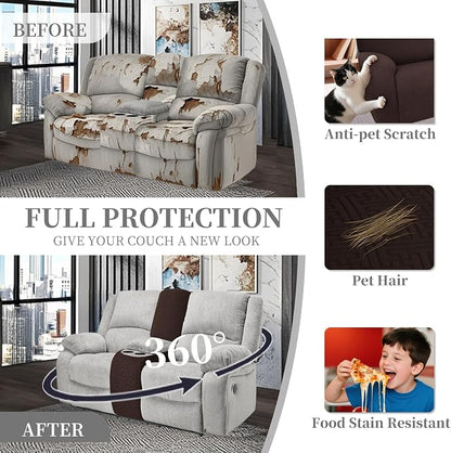 100% Waterproof Sectional Recliner Couch Covers - Image 5