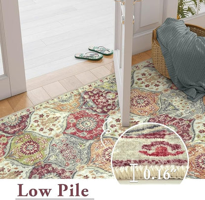 Lahome Moroccan Hallway Rug, 2x5 Soft Washable Kitchen Runner Rug Non Slip | - Image 6