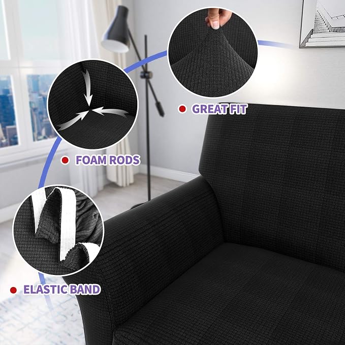 ZNSAYOTX 3 Piece Loveseat Covers - Image 3
