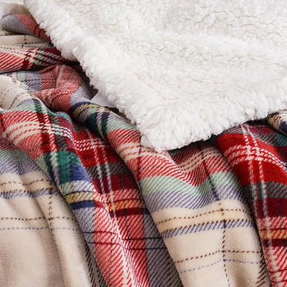 PU MEI Sherpa Fleece Throw Blanket 60" x 80" Reversible Plush Fluffy Large Big - Image 6