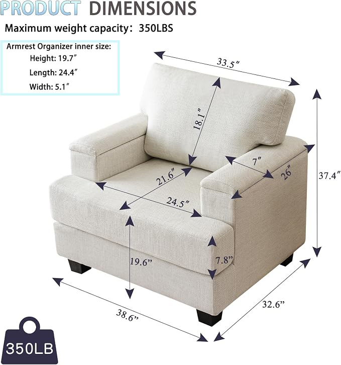 Rexulqo Oversized Accent Chair - Image 8