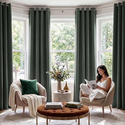 NICETOWN 100% Blackout Curtains 84 inches Long, Pair of Energy Smart & Noise - Image 3