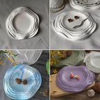 Wehous Irregular Tray Silicone Molds, Wave Flower Tray Resin Concrete Mold, 3D Unique Ocean Wave Shape Storage Container Mold for Epoxy Casting Cement Jewelry Candle Holder Soap Dish Plates DIY Craft
