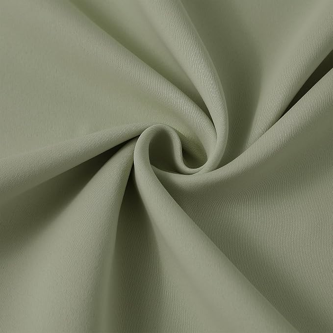 90 Inch Light Sage Green Eucalyptus Color Blakcout Curtains - Image 7