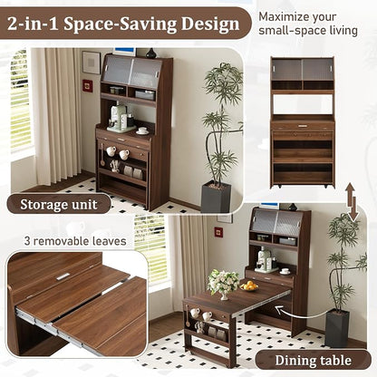 LUMISOL Space Saving Folding Dining Table - Image 2