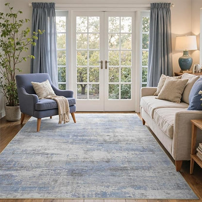 5x7 Ft Area Rugs for Living Room, Soft Non-Slip Washable Rugs Modern Abstract - Image 2