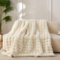 COOVA Faux Fur Throw Blanket for Couch, Cozy Soft and Fuzzy Plush Rabbit Fur by COOVA