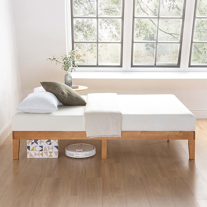 Mellow Naturalista Classic 12-Inch Solid Wood Platform Bed | Wooden Slats - Image 4