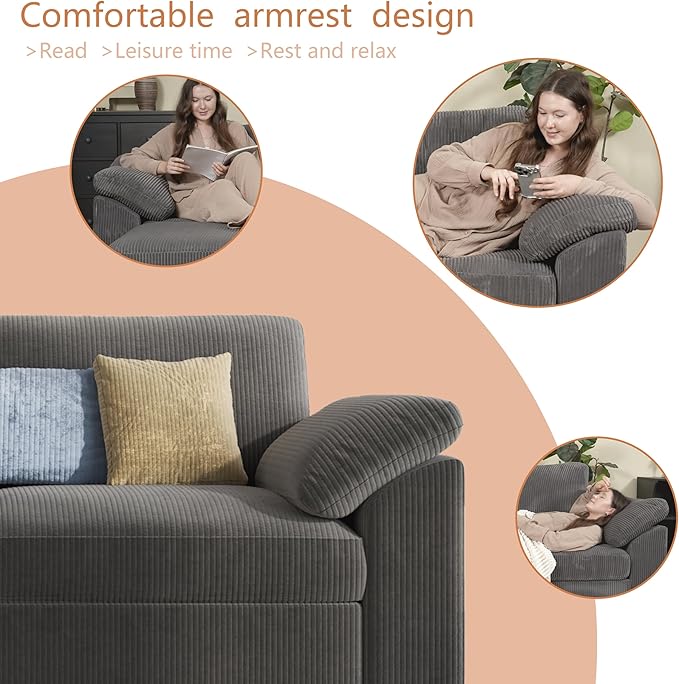 EASE MOOSE Oversized Sectional Modular Sofa, Large U Shape Sectional Couch Wide - Image 9