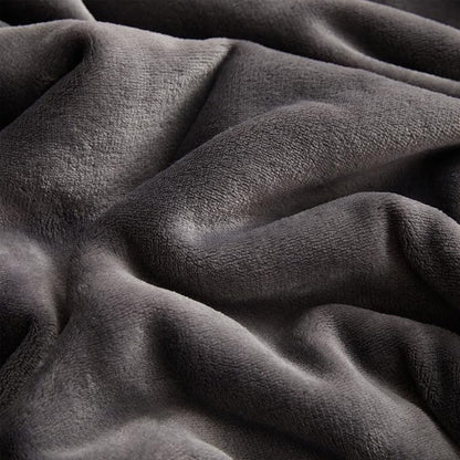 KMUSET Fleece Blanket King Size Dark Grey Lightweight Super Soft Cozy Luxury - Image 6