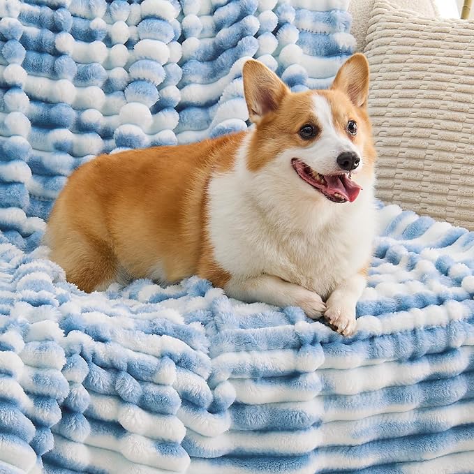 BEDELITE Striped Fleece Throw Blanket, Soft Cozy, Lightweight Warm, - Image 5