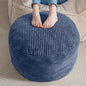 HIGOGOGO Round Stuffed Pouf Ottoman, Corduroy Poufs by HIGOGOGO